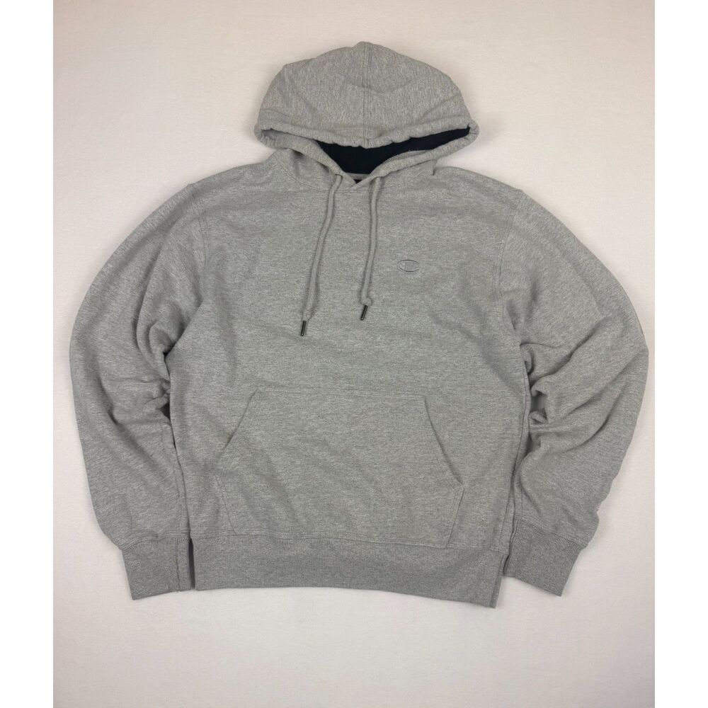 Champion Reverse Weave Gray Pullover Hoodie Small Embroidered Logo